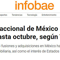 El mercado transaccional de Mxico moviliza un 13% ms de capital hasta octubre, segn TTR Data